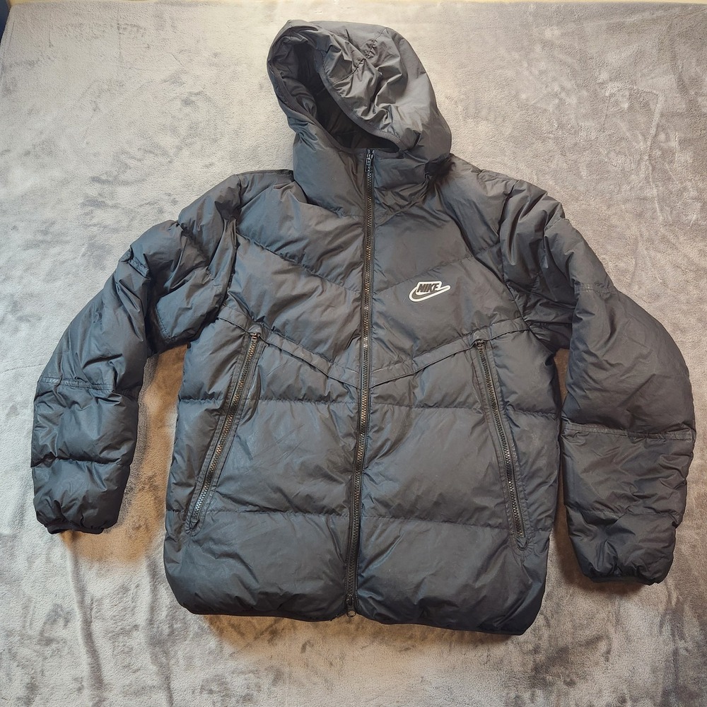 Nike Jacket Mens Large Black Sportswear Storm Fit Windrunner Down Puffer